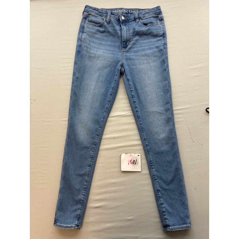 American Eagle Next Level Stretch Skinny Jeans Medium Wash Blue Womens Size 8 R